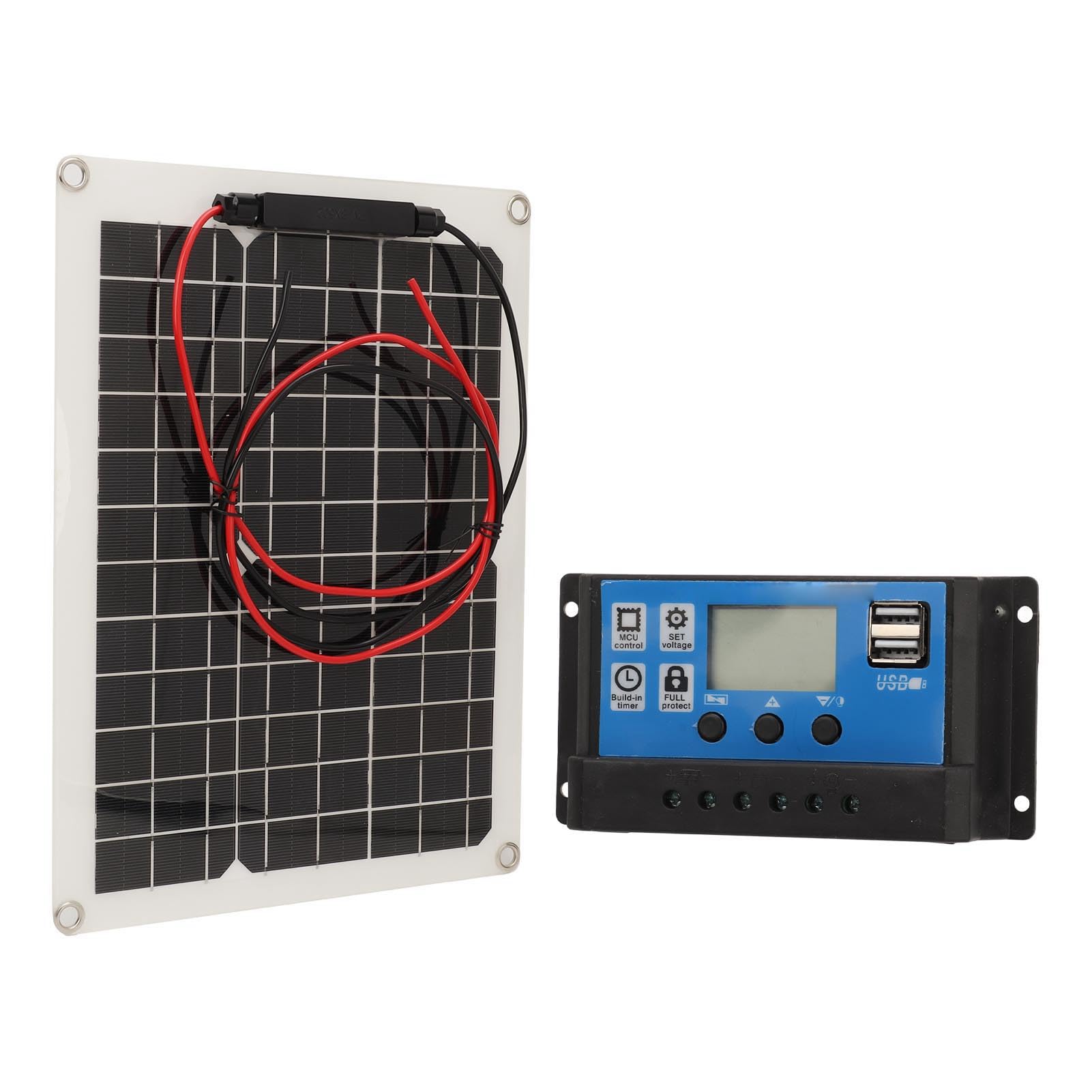 Panneau solaires 300 W haute efficacité, kit complet avec régulateur de charge IP67 50 A, compatible 12 V/24 V – idéal pour camping-car, van aménagé et usage nomade