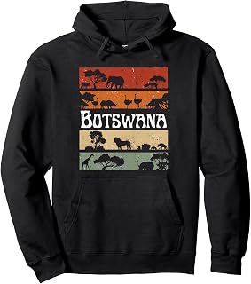 Retro Africa Botswana Safari Travel Botswana Tour Pullover Hoodie