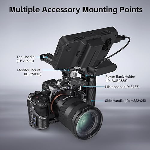 Miniatura 5 de SmallRig Kit de jaula con abrazadera de cable para Sony Alpha 7R VAlpha 7 IVAlpha 7S III, jaula de cámara con múltiples puntos de montaje de