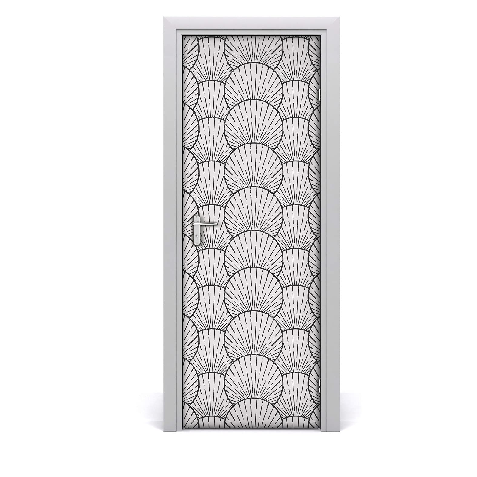Papier peint sur la porte imperméable et repositionnable motif marin 70x200