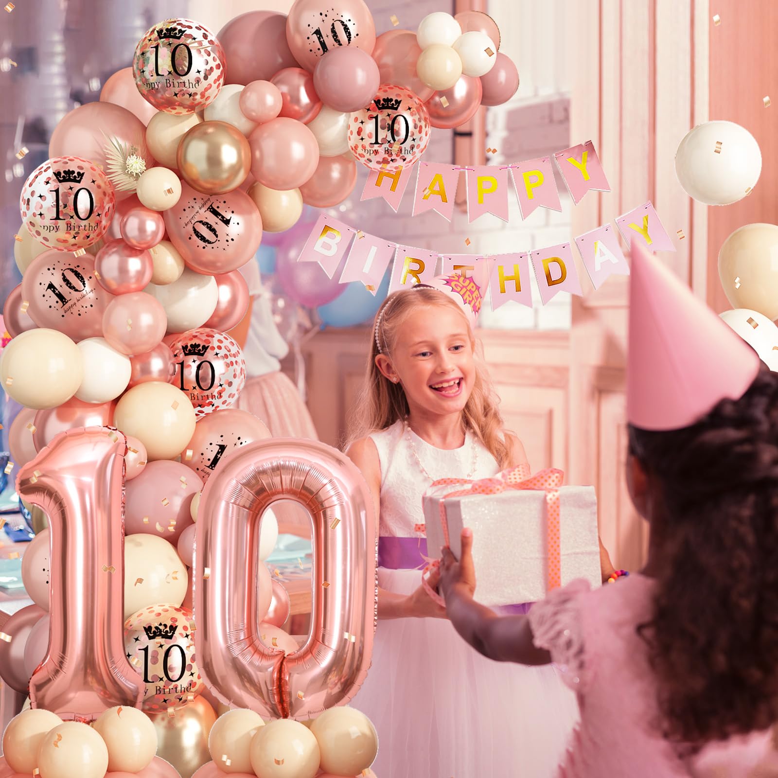 Banner Di Compleanno Personalizzato Con Foto, Nome Ed Età, 150x90 Cm, Per Interni/Esterni, Oro Rosa E Argento - 4
