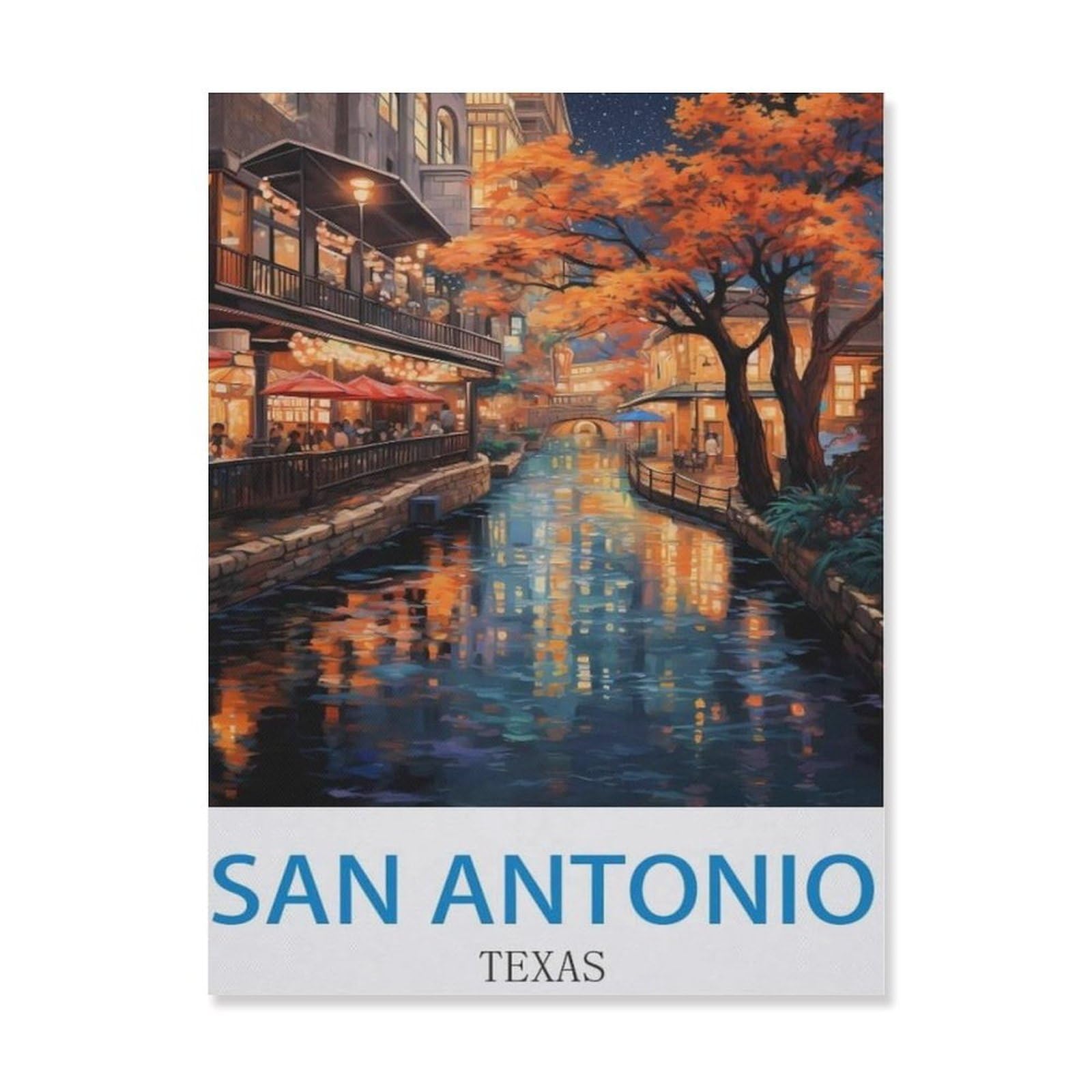 Tin Sign，San Antonio Texas，Personalized Tin Sign Vintage Sign for Wall Outdoor, Indoor, Street, Office, Home,Bar Man Cave Decor(30x40cm）12x16 inch-EH100
