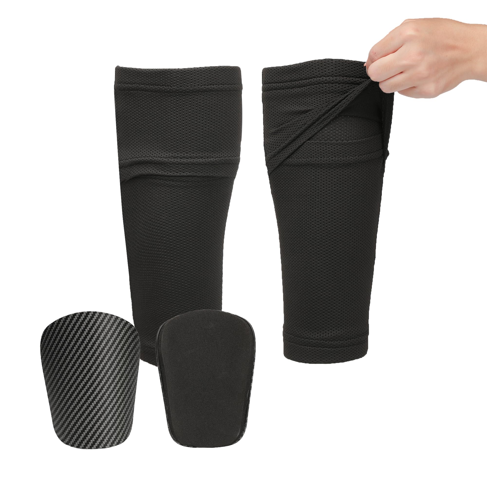 Pinellia Soccer Shin Guards for Kids and Adults,Men Women Shin Guards Sets with Sleeve & Pads,Football Gear for Age 4-6 8-10 10-12