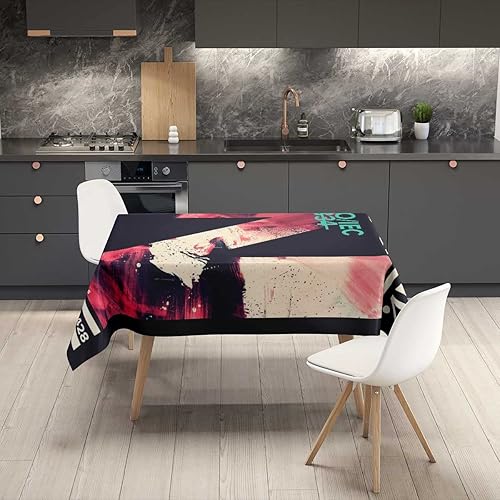 Miniatura 2 de Personality - Mantel retro Redondo para mesa de 4 sillas, póster de ilustraciones inspiradoras, diseño de letras inspiradoras, mantel rectangular