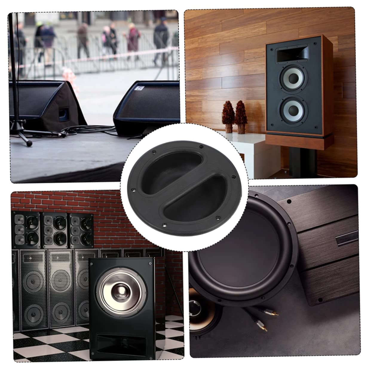 SHINEOFI Maniglia per Casse Acustiche in Plastica Resistente Agli Urti, Capacità di Carico Maggiorata, Set 8 Pezzi per Speaker Portatile