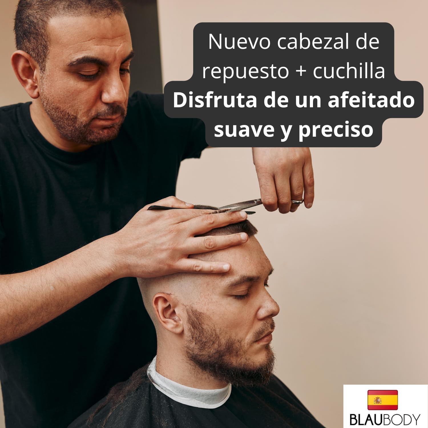 Cabezal de Repuesto x1 Compatible Con Afeitadora Profesional Babyliss Shaver Pro Dual Fxfs2/fxfs2g Repuestos de Peluquería Afeitado de Pelo de Hombre Barba - Cuchilla de Repuesto Para Maquina Barberia