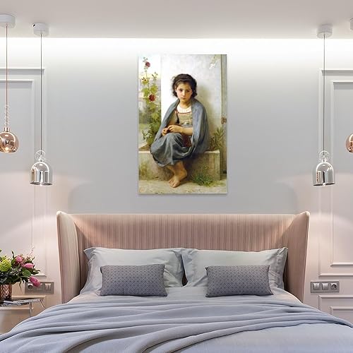 Miniatura 8 de shefei William Adolphe Bouguereau The Little Knitter - Póster decorativo para pared, para dormitorio, moderno, para el hogar, obras de arte, 12 x 18