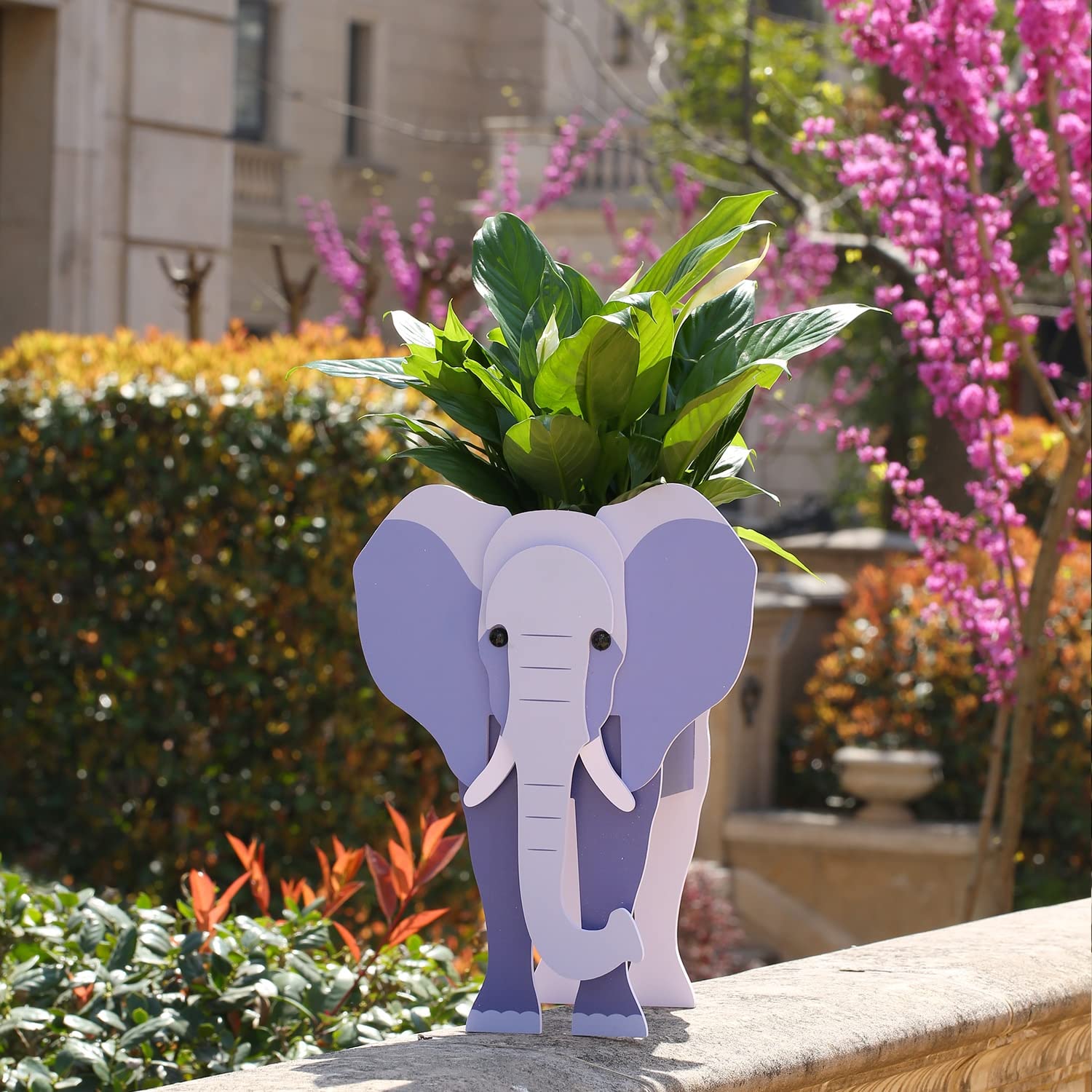 Elefanten-Sukkulententopf Aus Polyresin – Mit Drainageloch, Ca. 15x21x27 Cm, Für Innen & Außen, Geschenk Für Pflanzenfans