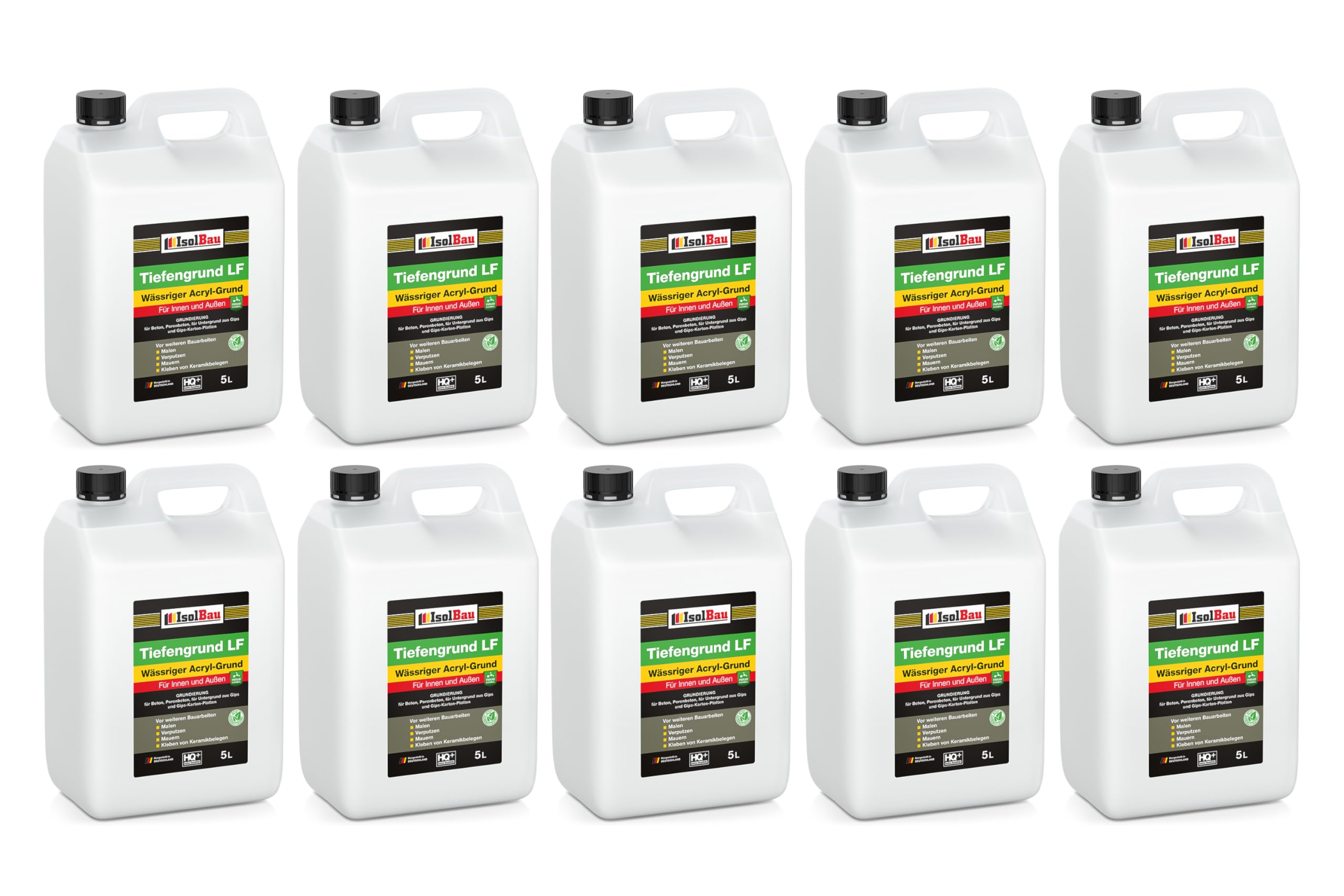 Isolbau Tiefengrund LF - 50 L Wässriger Acryl-Grund für Innen & Außen - Tiefgrund für professionelle Grundierung