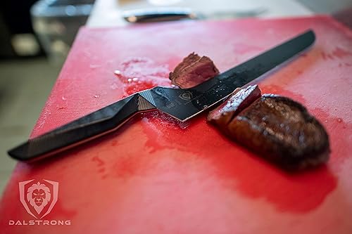 Miniatura 8 de DALSTRONG Cuchillo de rebanar  12 pulgadas  Hoja de corte offset  Serie Shadow Black  Revestimiento de nitruro de titanio negro  Acero tratado al