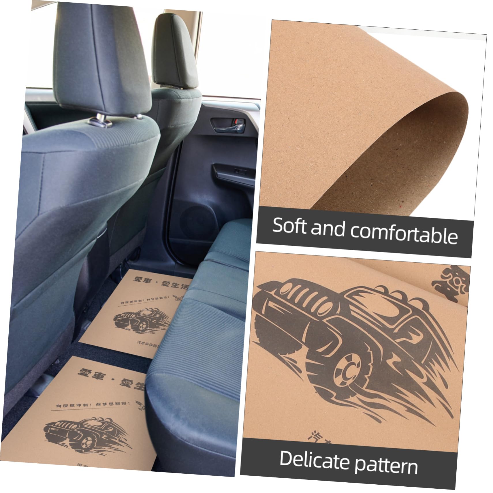 Tapis de Sol Automobiles Jetables pour Voiture, Lot de 50 en Papier