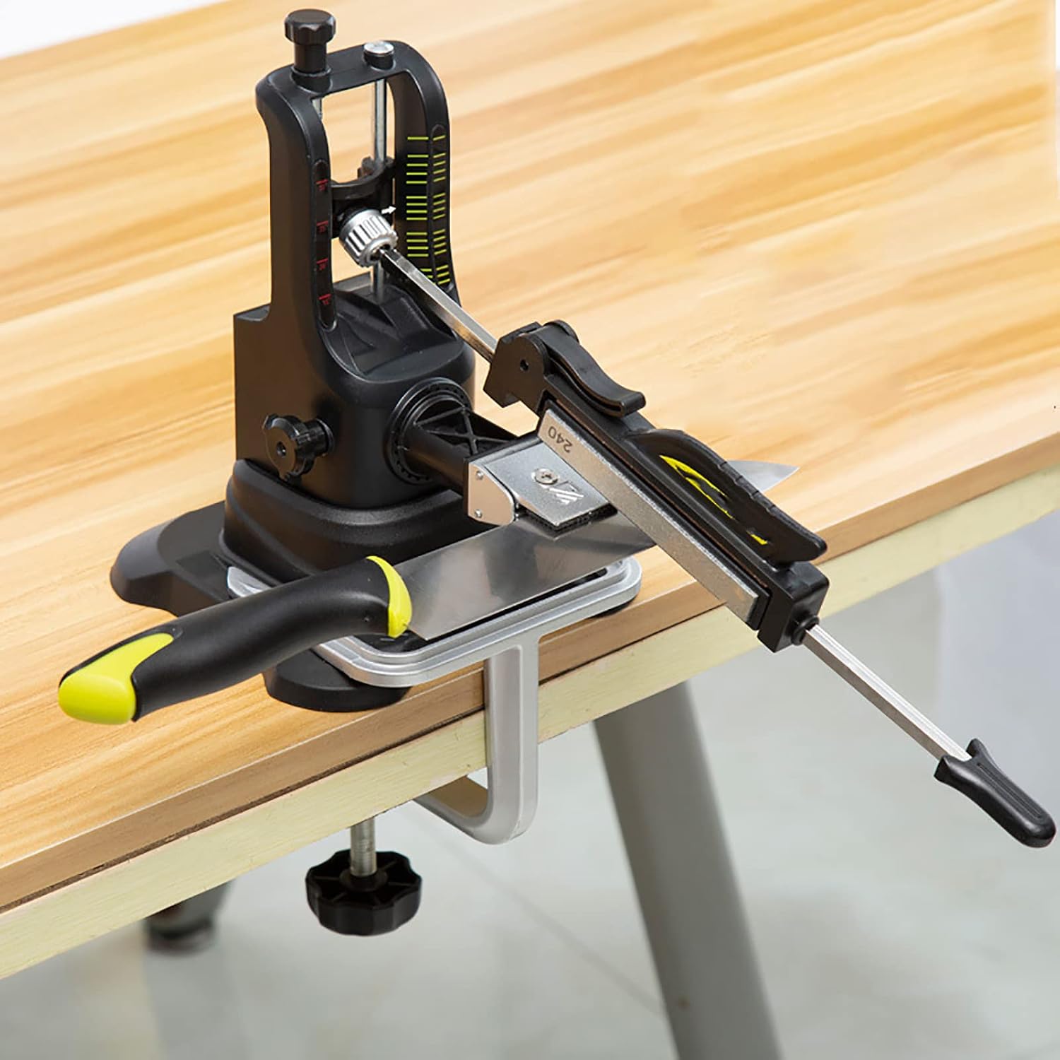 Knife Sharpener Fixed Angle Knife Sharpener with 4 Types of Sharpening Stones 360  Flip Design Sharpening Angle Can Be Adjusted Kitchen Knife Sharpening Tool