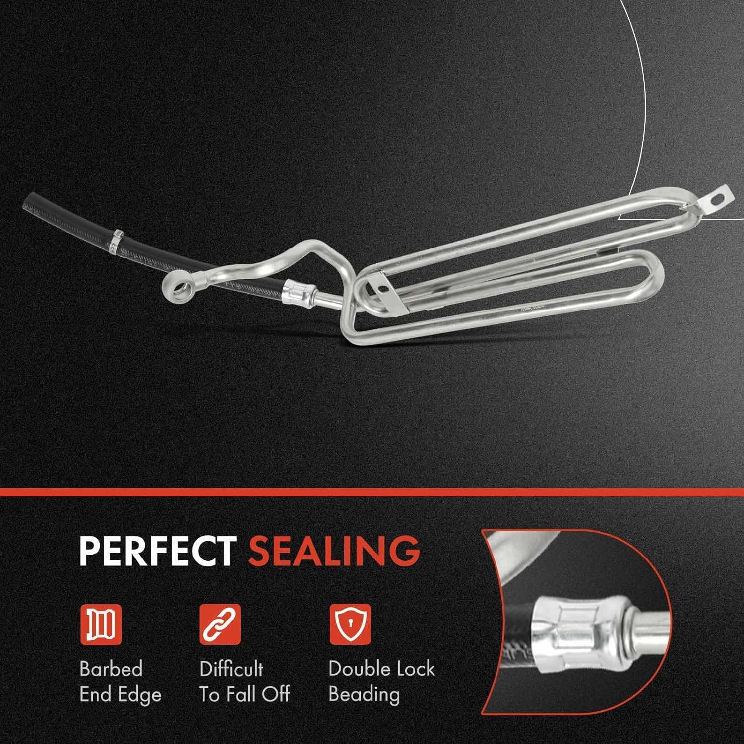 A-Premium Power Steering Return Hose Line Assembly Compatible with BMW 323i 1998-1999, 325i 1995, 325is 1995, 328i 1996-2000, 328i 2007-2009, 328is 1996-1999, M3 1995, with Washer, Gear To Reservoir