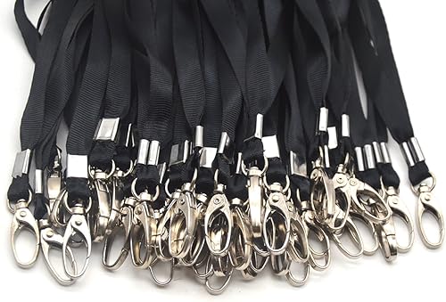 Miniatura 27 de Bird Fiy 50 cordones azules de nailon a granel para insignias de identificación, cordones de insignia, ganchos giratorios, clips ideales