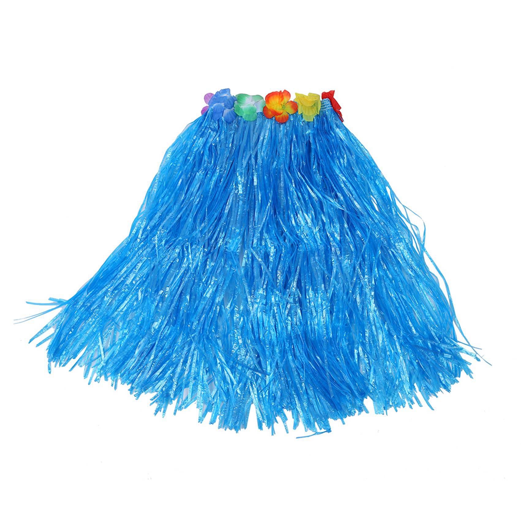 36 Set Hawaiano Grass Skirt Hula Lei Munequera Garland Disfraz -
