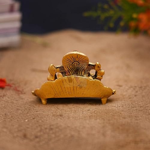 Miniatura 2 de WONDER CARE Lord Ganesha con Diya. Figura decorativa para el mandir del templo del hogar. Estatua de Ganesh Chaturthi. Dios hindú Indian Pooja