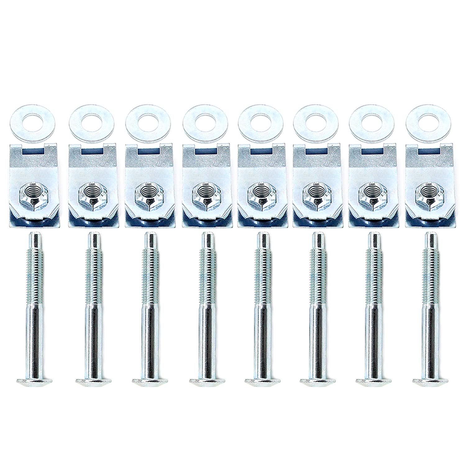 Truck Bed Mounting Hardware Kit Set of 8 Bolts, Washers, Captured Nuts Replacement for 1997-2014 Ford F-150 1997-1999 Ford F-250 2006-2008 Lincoln Mark LT Replaces 924-312