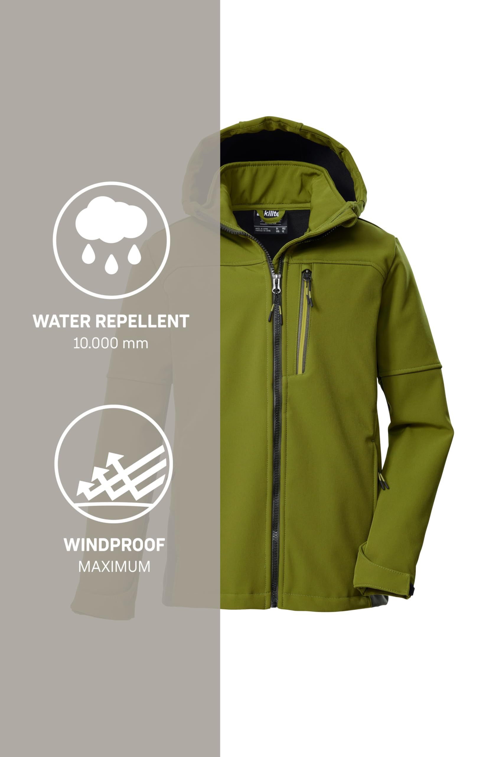 Killtec Kow 226 Bys Sftshll Jckt Chaqueta Softshell con capucha Niños