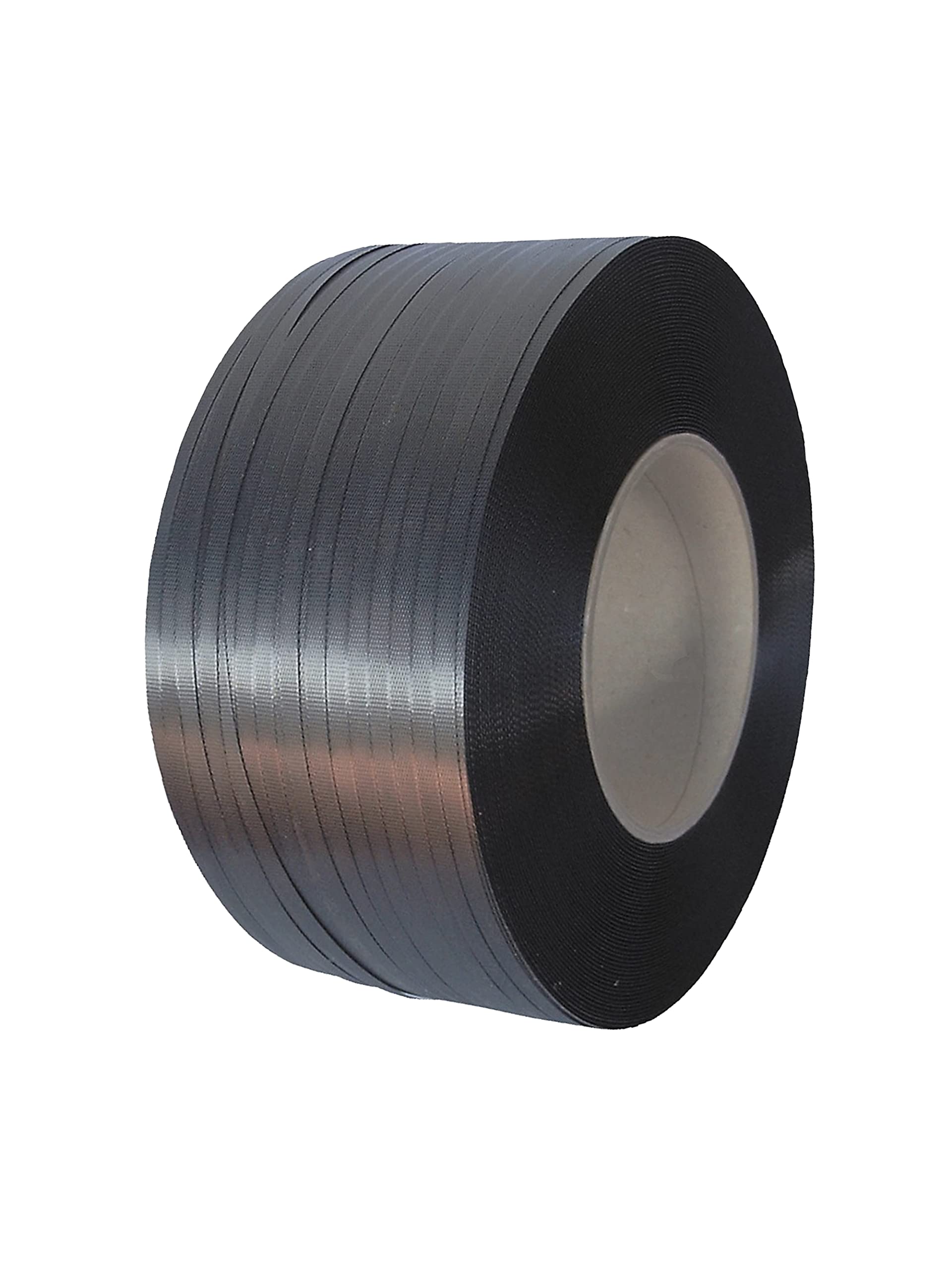 JECO - Lot de 1 bobine Feuillard PP polypropylène noir 12mm x 0.55 x 3000m Ø200mm cerclage machine ou manuel