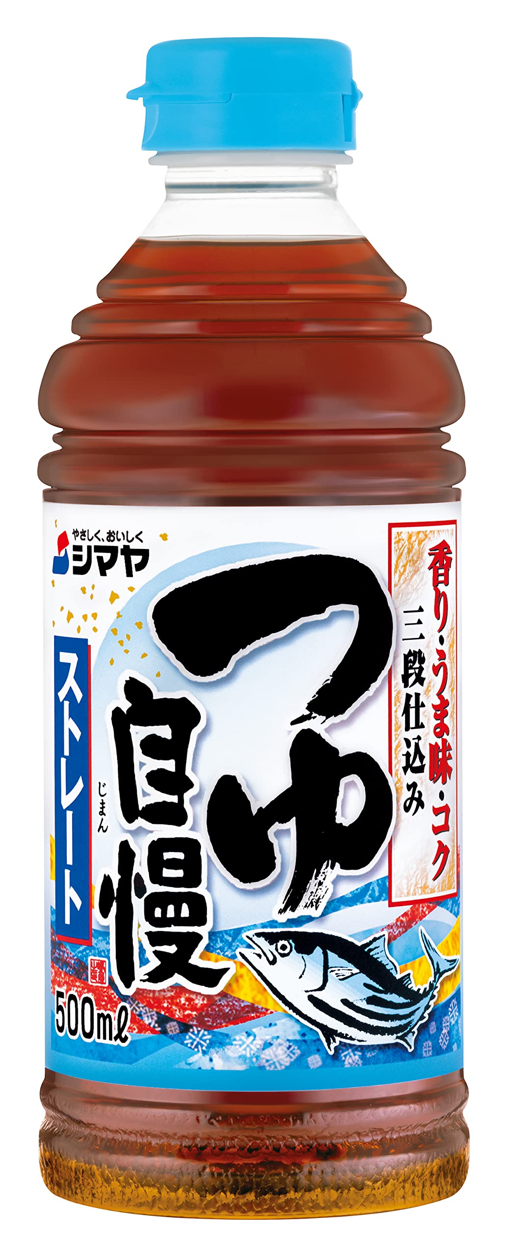 シマヤ つゆ自慢ストレート 500ml×4本