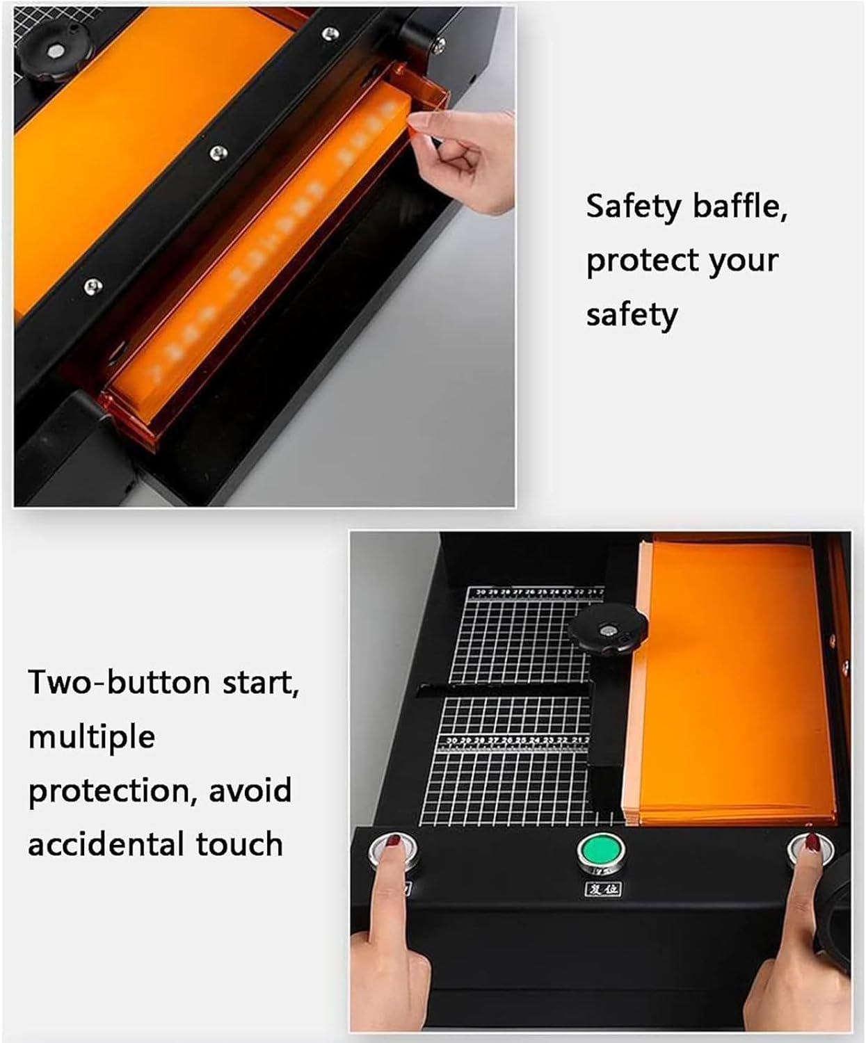 Industrial Paper Cutter,Heavy Duty Automatic Electric Paper Cutter with Gridlines,Cutting Thickness 40mm,for Office,Commercial Photocopy,Printing Shop