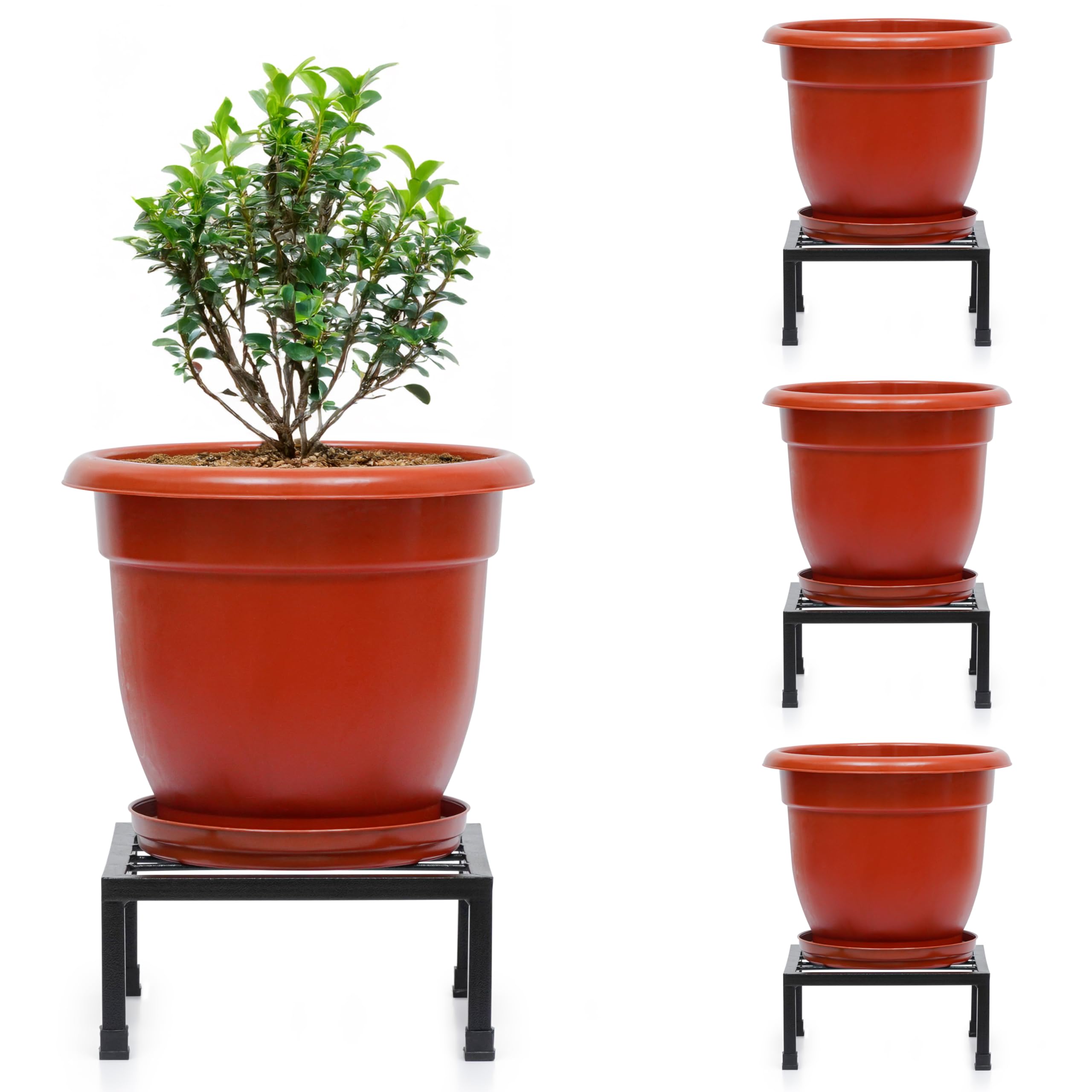 See full amazon price history chart for Livzing combo Set of 4 Metal Plant/Pot Stand & 12 inch Plastic Flower Pot with Bottom Tray Set | Planter Stand for Indoor & Outdoor | Indoor and Outdoor Flower Pot Stand for Balcony(stand + pot combo) Livzing combo Set of 4 Metal Plant/Pot Stand & 12 inch Plastic Flower Pot with Bottom Tray Set | Planter Stand for Indoor & Outdoor | Indoor and Outdoor Flower Pot Stand for Balcony(stand + pot combo) (B0DH4WK5GD) Amazon Price History, Amazon Price Tracker