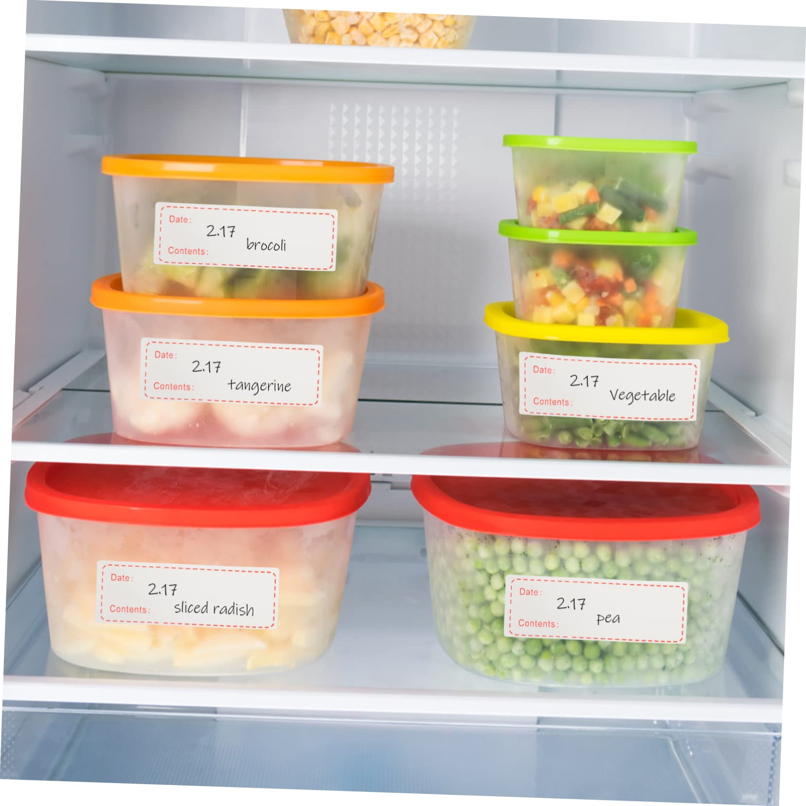 DOITOOL 15 Rouleaux Étiquettes Alimentaires Autocollantes Amovibles pour Cuisine Stockage et Conservation Lot de Pratiques pour Maison et Restaurant