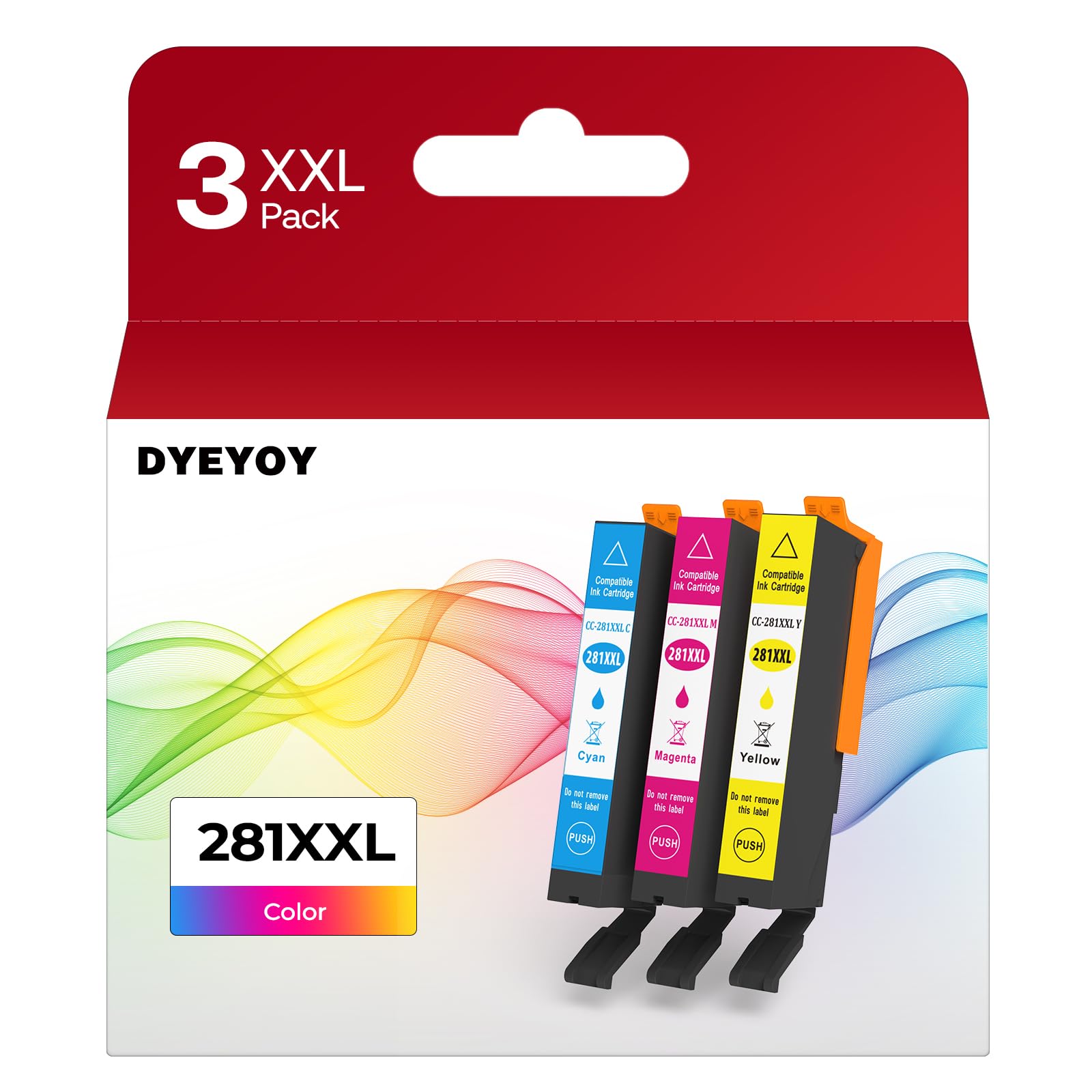 CLI-281XXL Compatible Ink Cartridge Replacement for Canon 281 Ink Cartridges Combo Pack High Yield Use to TR7520 TR8520 TR8500 TR8600 TR8620 TS6120