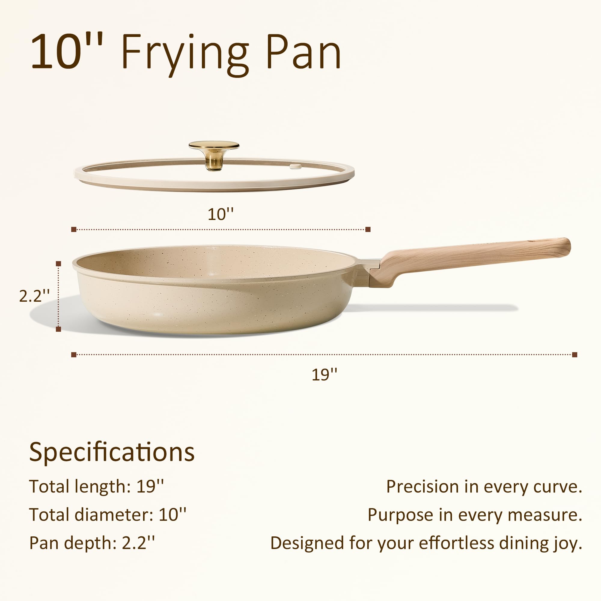 CAROTE 10" Ceramic Nonstick Frying Pan -2