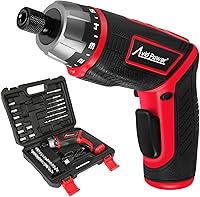 AvidPower 4V Cordless Electric Screwdriver Set with 44 Accessories, 5.65Nm Torque, Dual Handle, LED Light - Rechargeable Power Screwdriver Kit