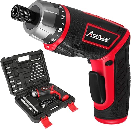 AVID POWER Electric Screwdriver Set Rechargeable 4V Cordless Screwdriver Kit