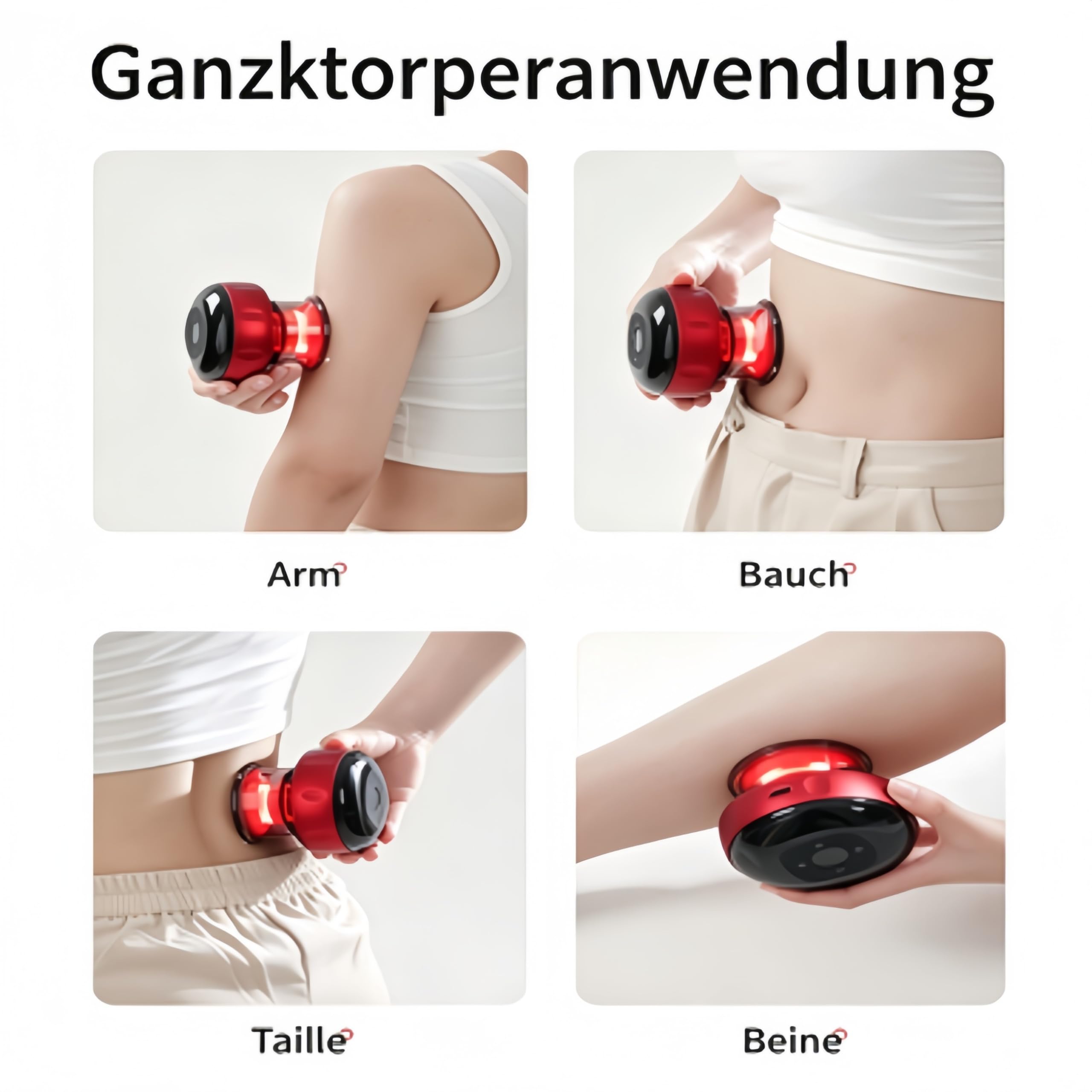 Kaveo Smart Unterdruck-Massageset, elektrisches Meridian-Schabmassagegerät mit Heizfunktion (Schwarz Zwei)