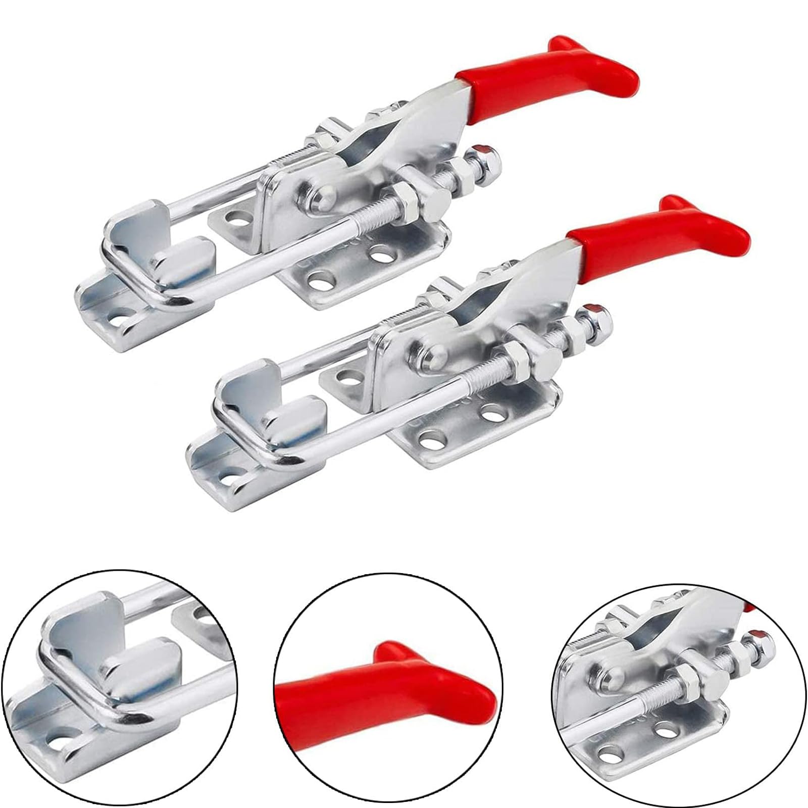 4 sztuki zacisków kolana, metalowy zacisk dźwigniowy GH-431 318 kg/701 lb przełącznik zacisk blokujący dźwignię zacisk metalowy zatrzask do szafki drzwi pudełko