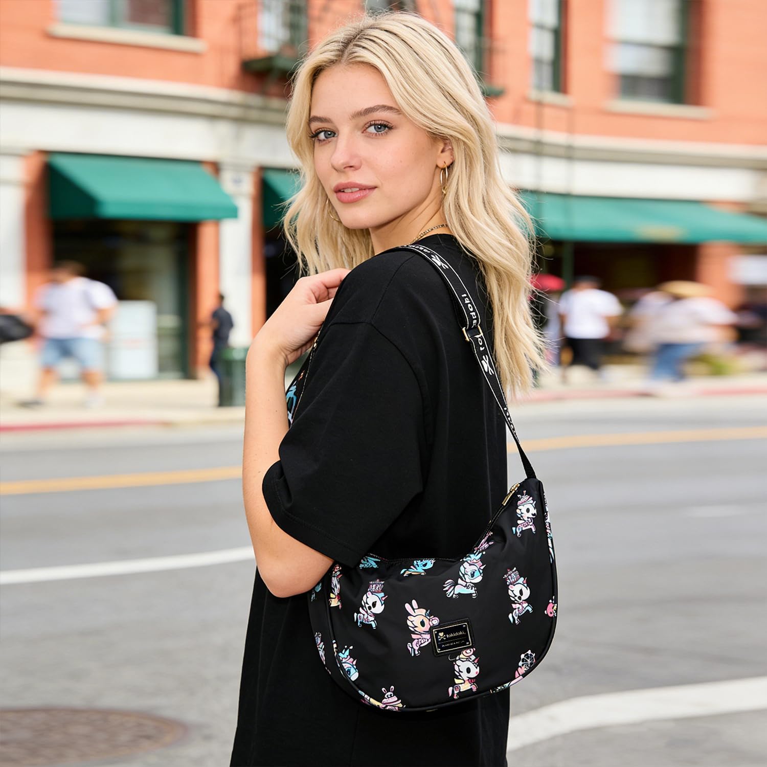 Tokidoki Unicorno Nylon Crossbody Bag Cartoon Shoulder Bag for Women Phone Bag Purse Wallet Credit Card Gift for Women Girls - Image 2