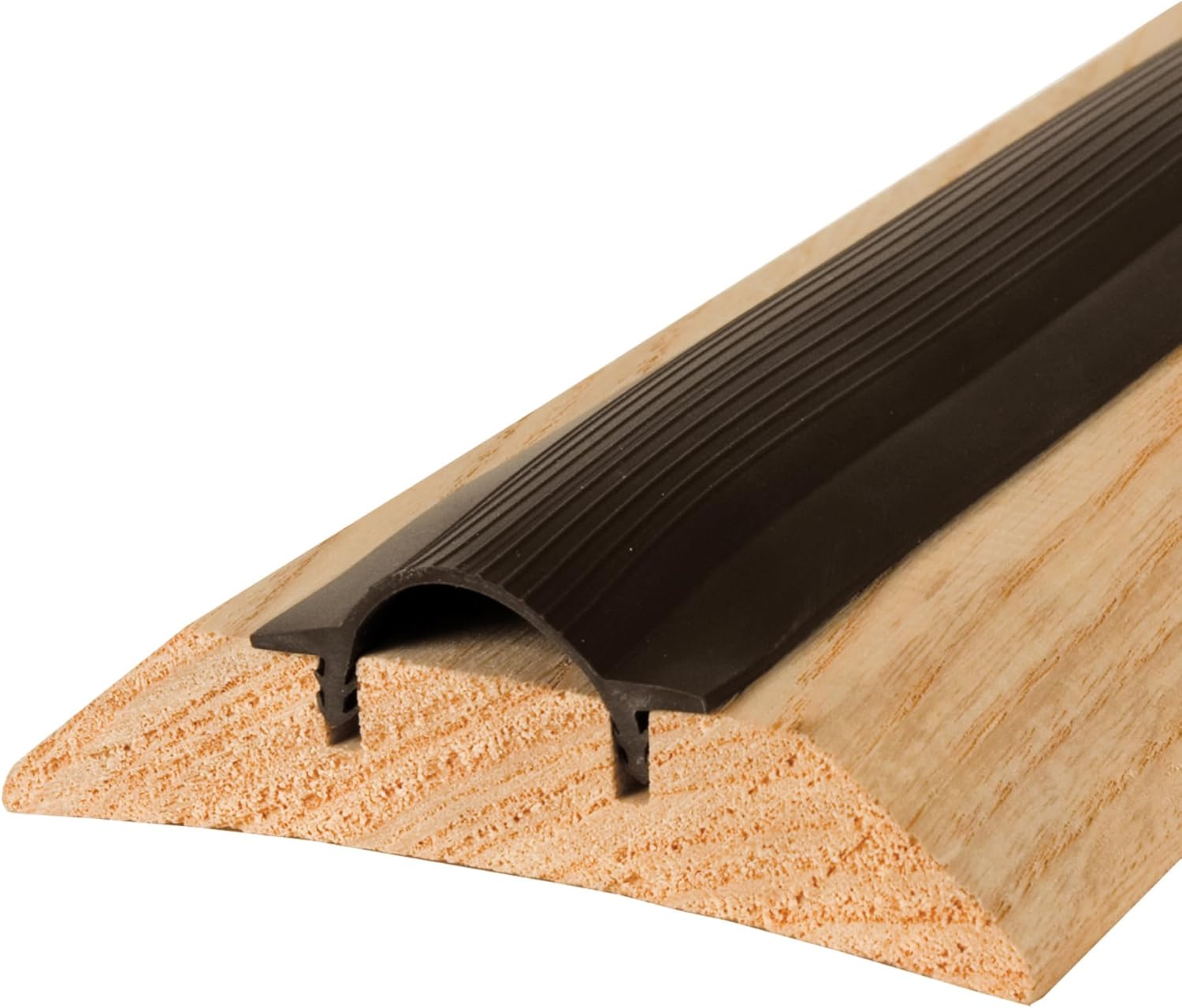 M-D Building Products 11783 3-1/2 in. x 1-1/8 in. x 36 in. Natural Hardwood and Vinyl Low-Profile Threshold