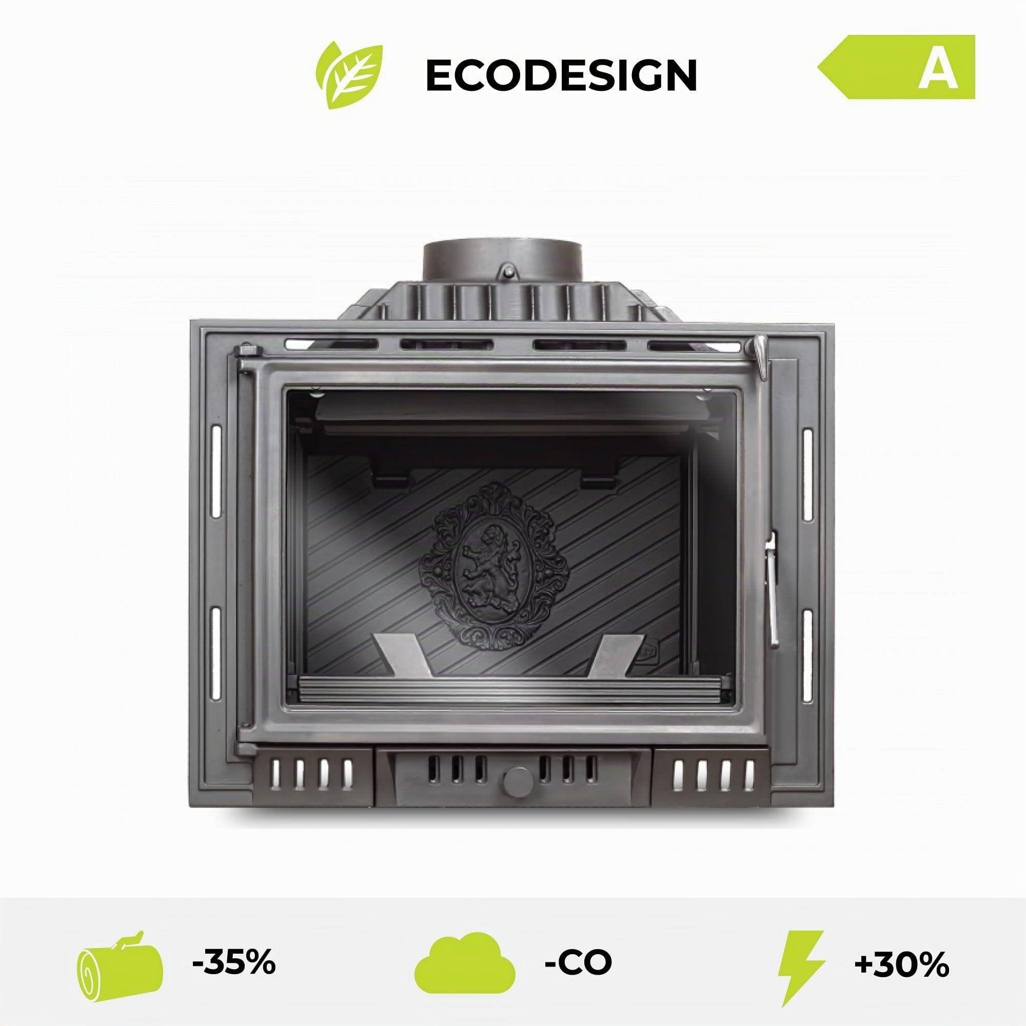 Insert de cheminée en fonte - W6 (10,1 kW) ECO