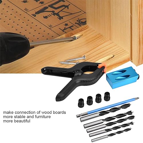 Miniatura 5 de 34 guías de carpintería de madera, herramienta de ángulo de articulación, localizador de carpintería, plantilla de agujero de bolsillo de 15,