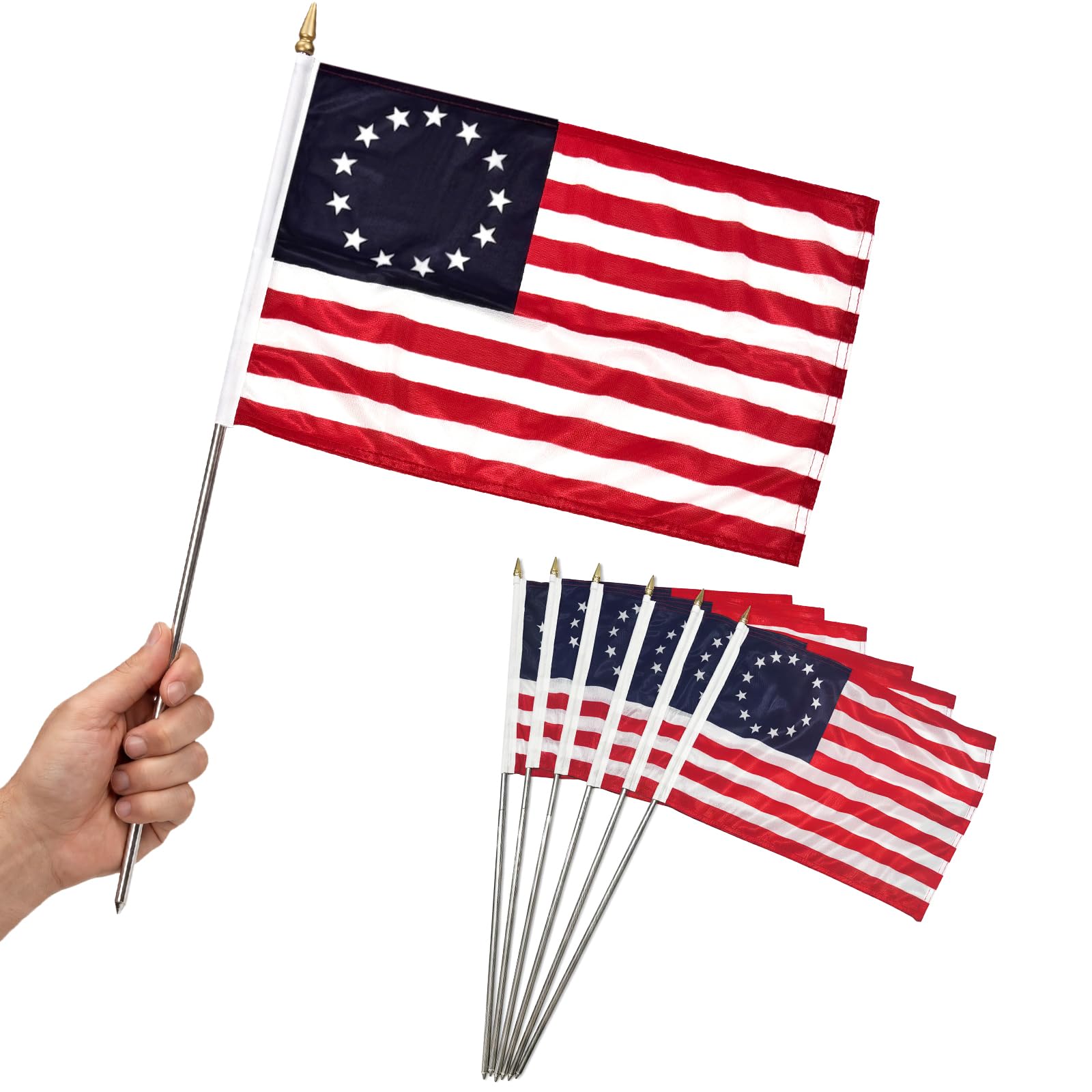 70s 箱付 アメリカ建国記念　Annin社 ベッツィーロス 13星旗 ビンテ Amazon.co.jp: AZCOVER ベッツィー・ロス アメリカ国旗 スティック6