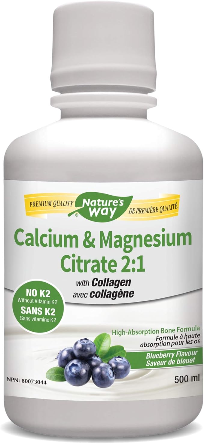Nature's Way Calcium and Magnesium Citrate 21 Liquid Supplement with