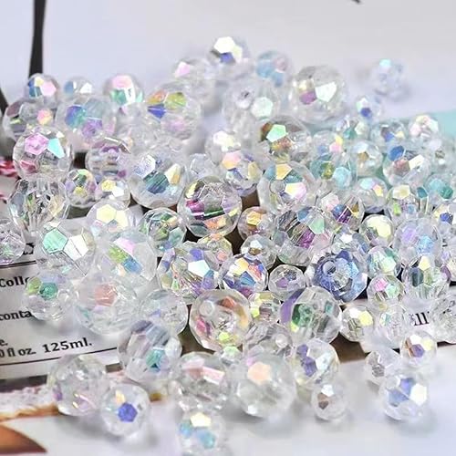 Miniatura 3 de Cuentas de plástico, cuentas de color Ab, cuentas de poni láser coloridas para bricolaje, joyería, manualidades, collares, pulseras, aretes,