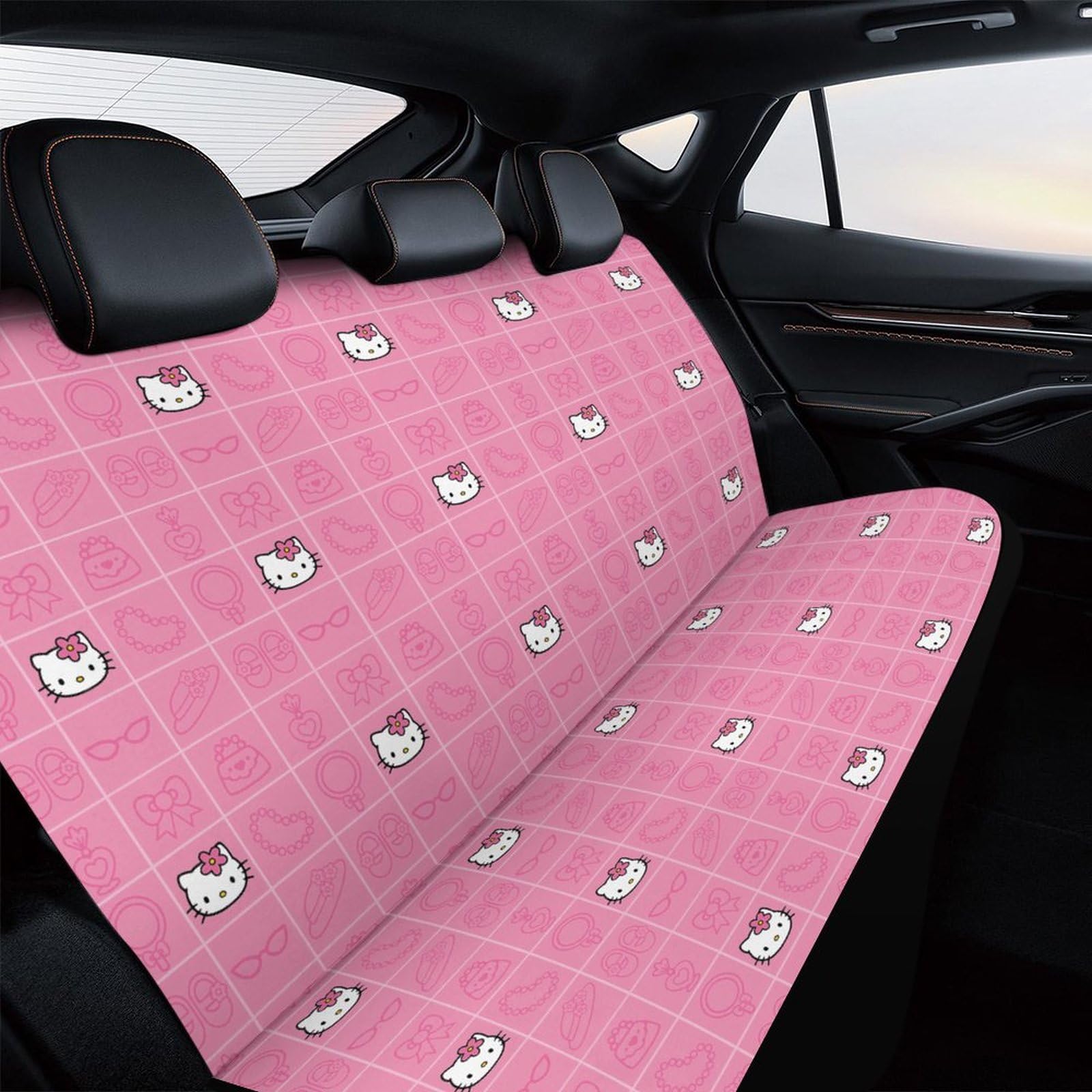 Amazon.co.jp: カーシートカバー ハローキティ 車シートカバー 後部