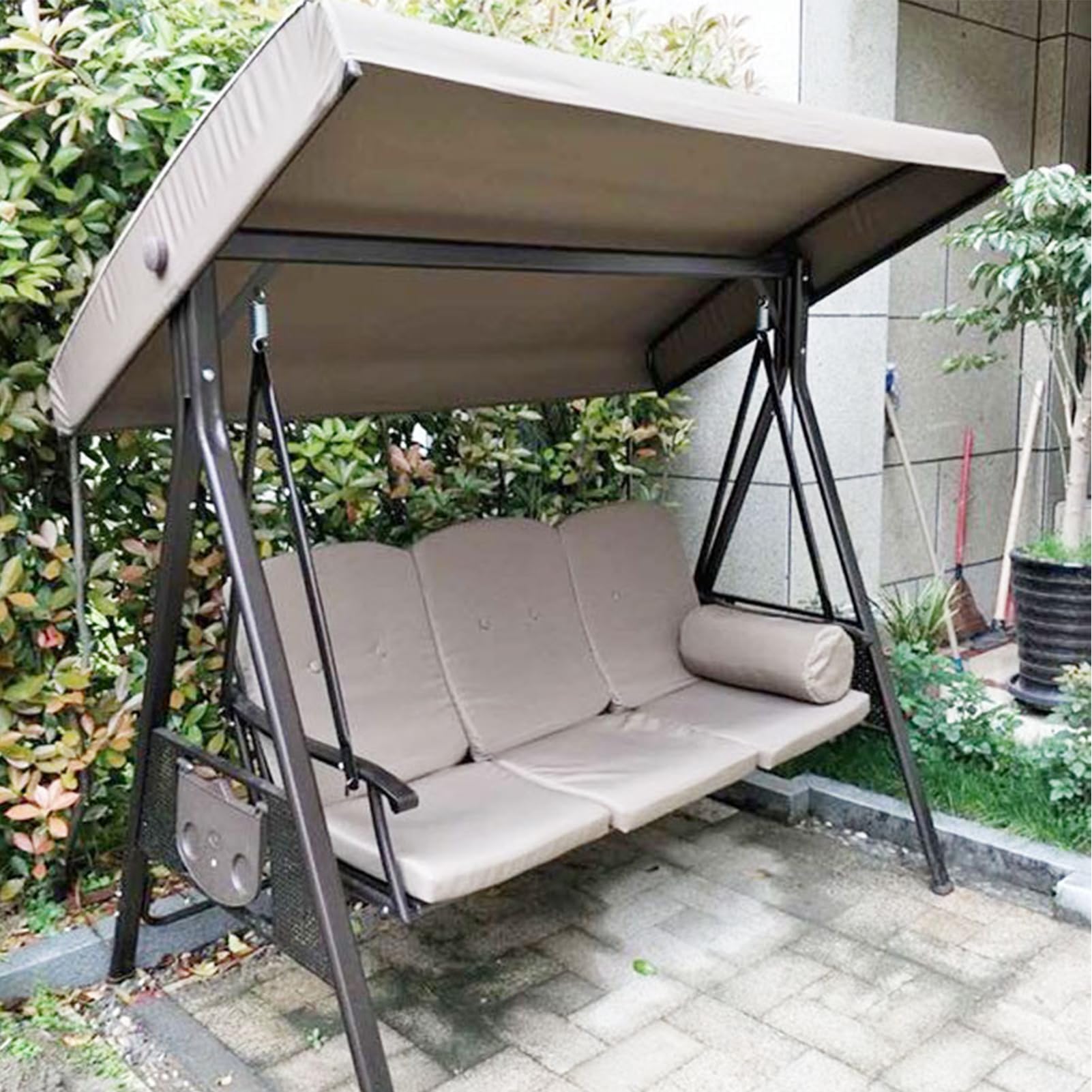 Baldacchino di Ricambio per Dondolo da Giardino per altalene da 2 3 posti,Impermeabile Anti-UV Copertura Superiore Baldacchino per Cortile Parco Balcone