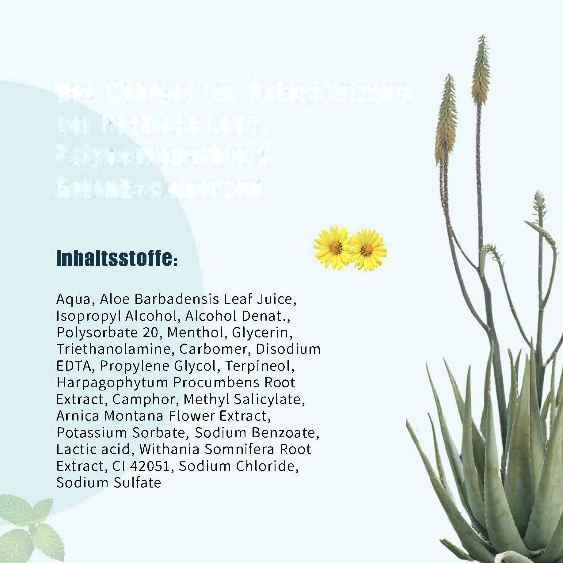 Kühlgel | Aloe Vera, Arnika & Menthol | 150 ml | Kühlend zieht schnell ein
