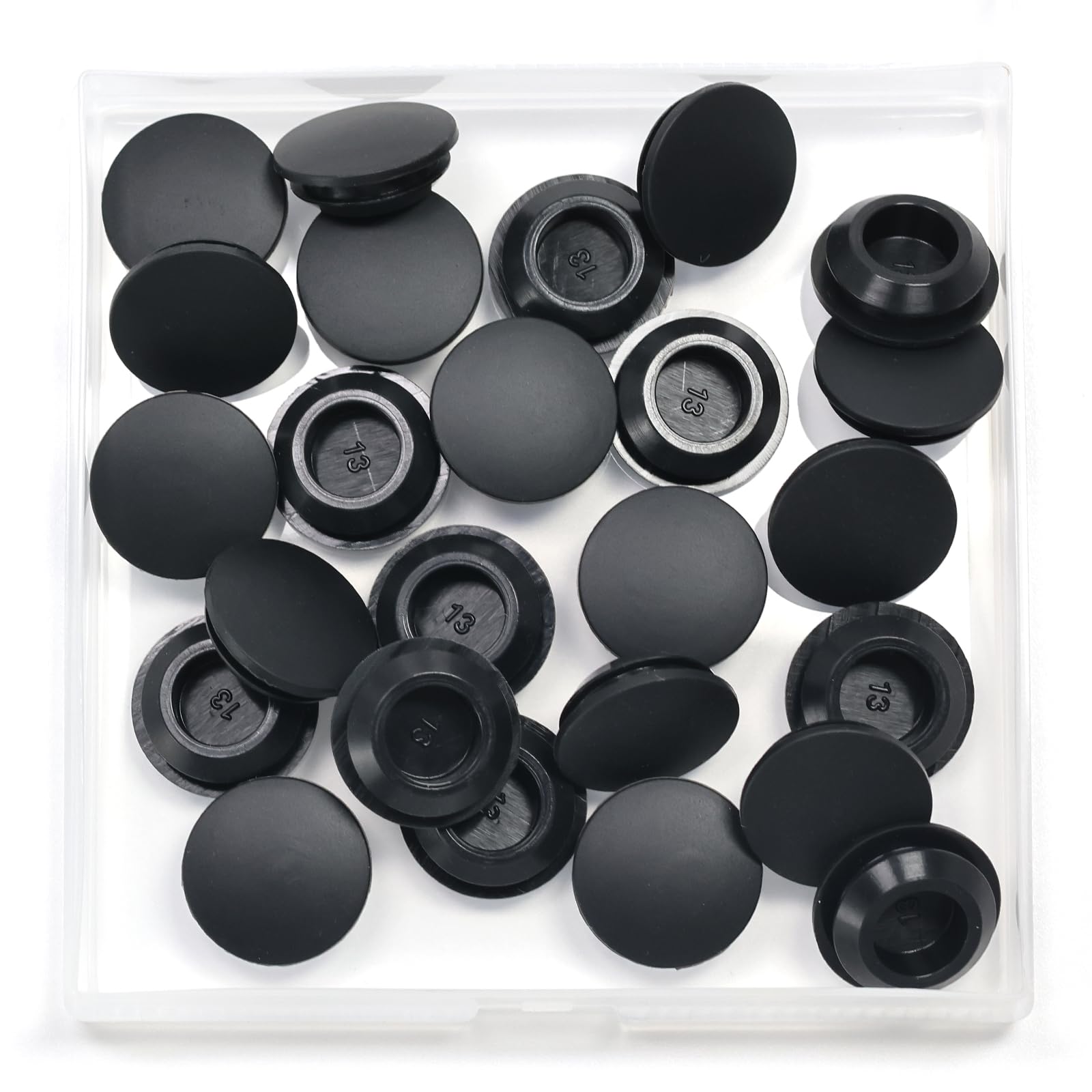 25 Pcs 13 mm Silicone Rubber Plugs for 12-13 mm (7/16"-1/2") Round Holes