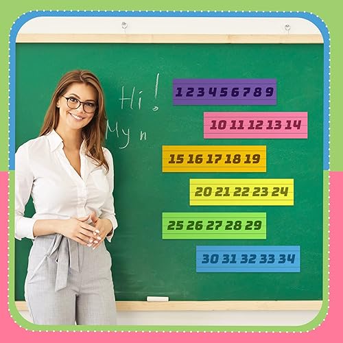 Miniatura 6 de 150 hojas de tiras de oración rayadas arco iris tiras de aprendizaje para suministros de oficina escolar, paquete de 6