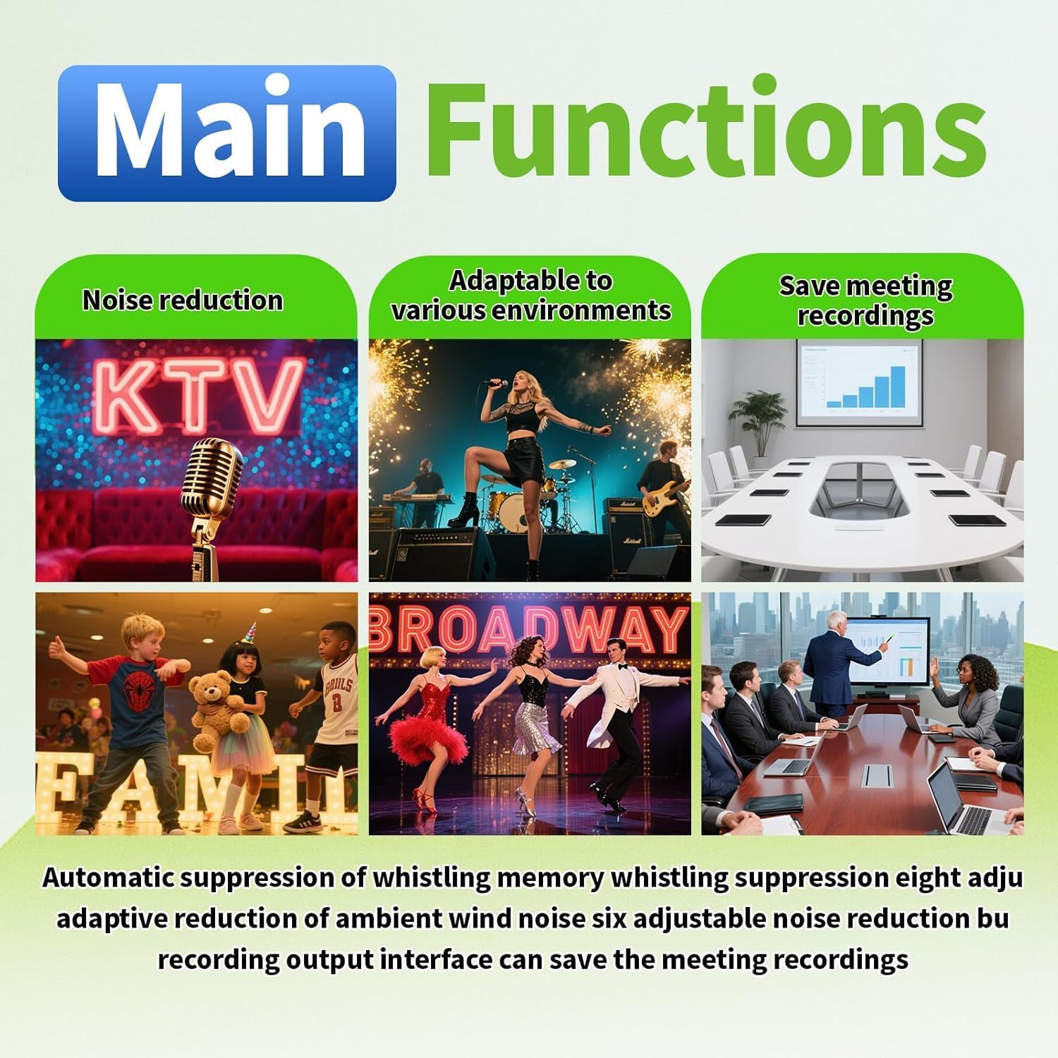Professional Feedback Suppressor, Feedback Eliminator, Microphone Anti-Howling Audio Processor for Performance Stage KTV Conference Music Room (2 in 2 Out)