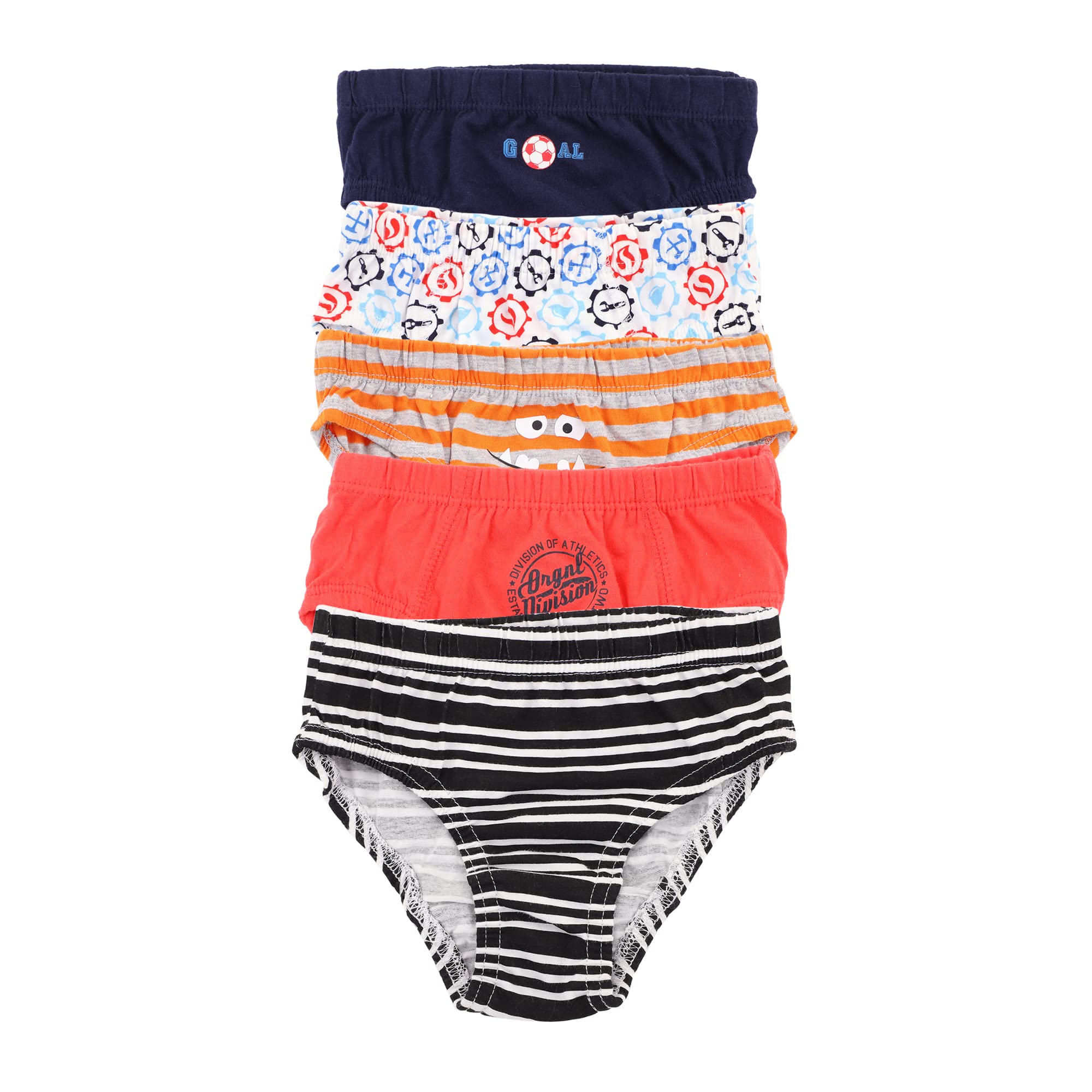 LIL GLORY Brand Character Printed Boys 5 PCS Pack Briefs in Multi-Coloured (3-4 Years)