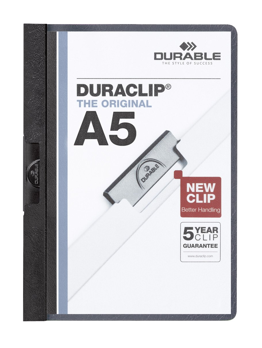 DURABLE Klemmmappe 2217-01 - 2217-01 mit DURACLIP, A5, 30 Blatt