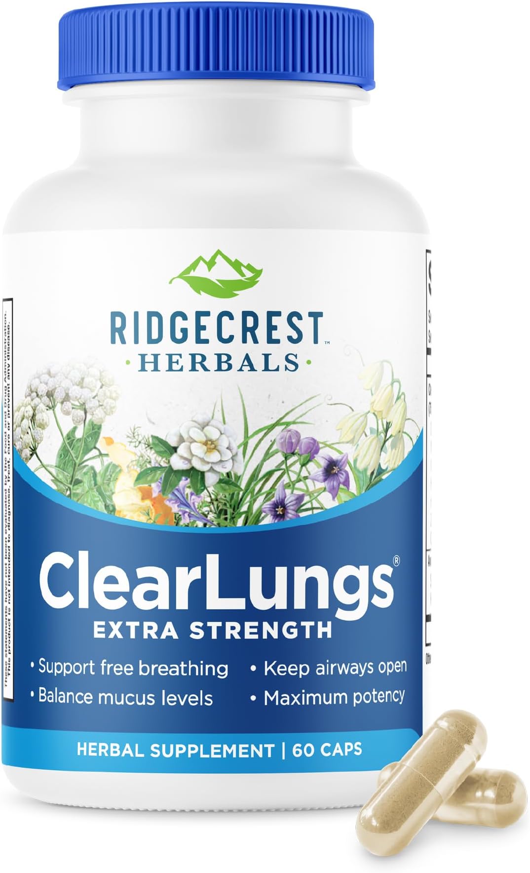 RidgeCrest Herbals Clear Lungs Extra Strength 60 count