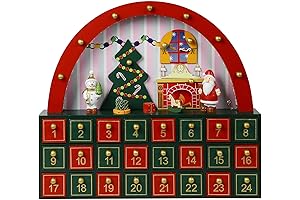 Hyggehaus Advent Calendar with 24 Lighted Storage Drawers